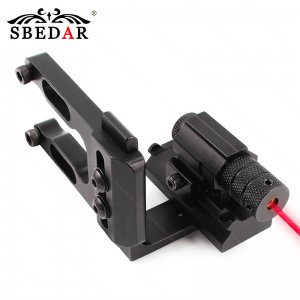 新款全金屬復合弓箭支架瞄準器可調節(jié)安裝支架配件20mm寬卡槽